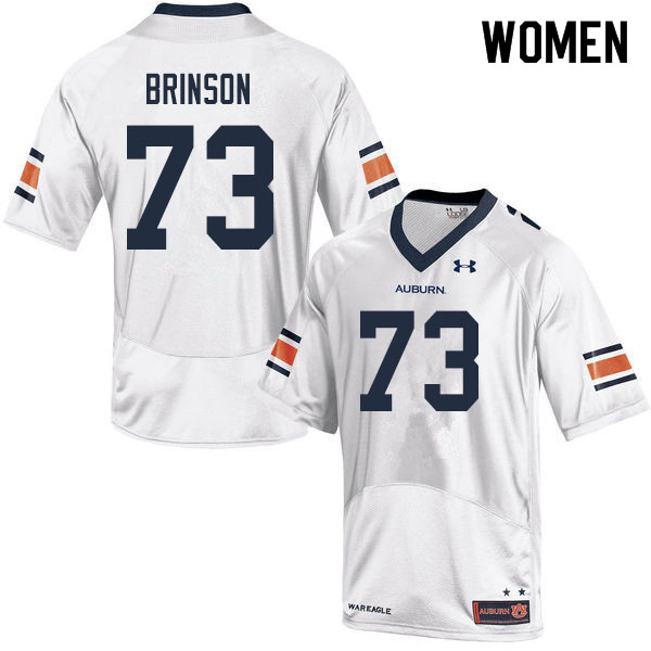 Auburn Tigers Women's Gabe Brinson #73 White Under Armour Stitched College 2019 NCAA Authentic Football Jersey QLU0274CW